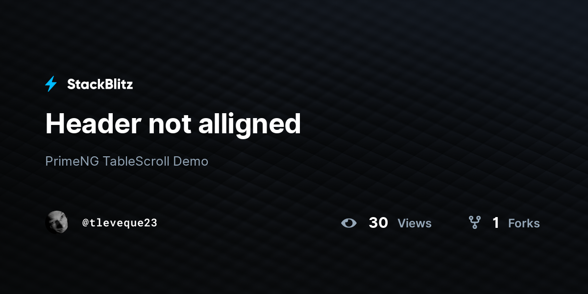 Header not alligned - StackBlitz