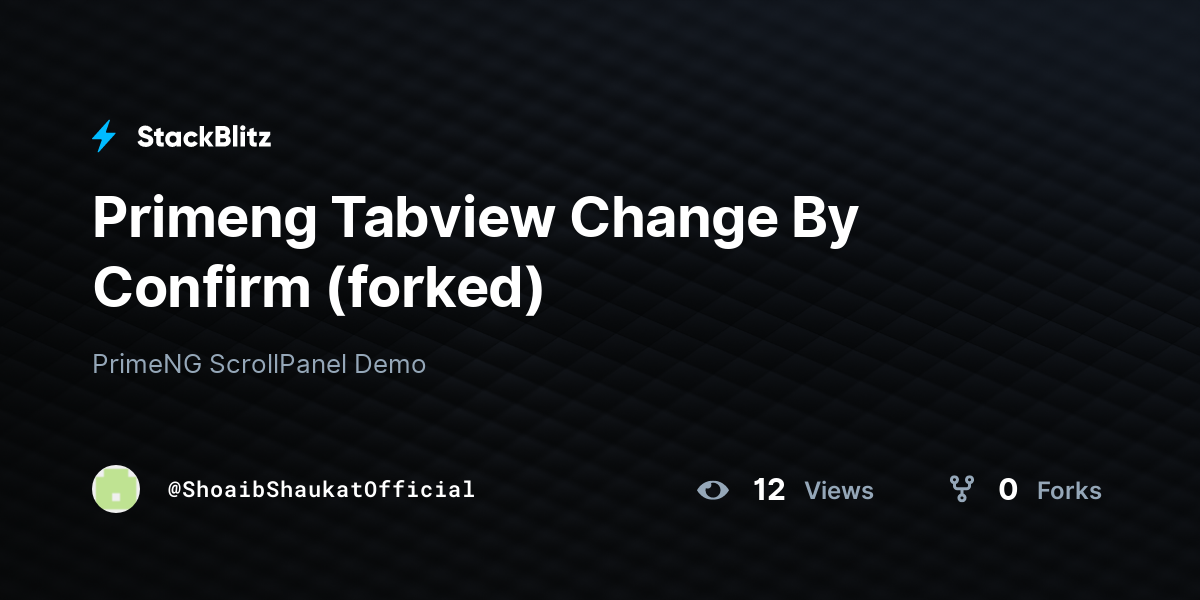 Primeng Tabview Change By Confirm (forked) - StackBlitz