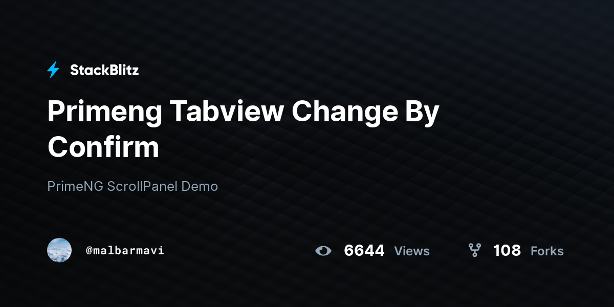 Primeng Tabview Change By Confirm - StackBlitz