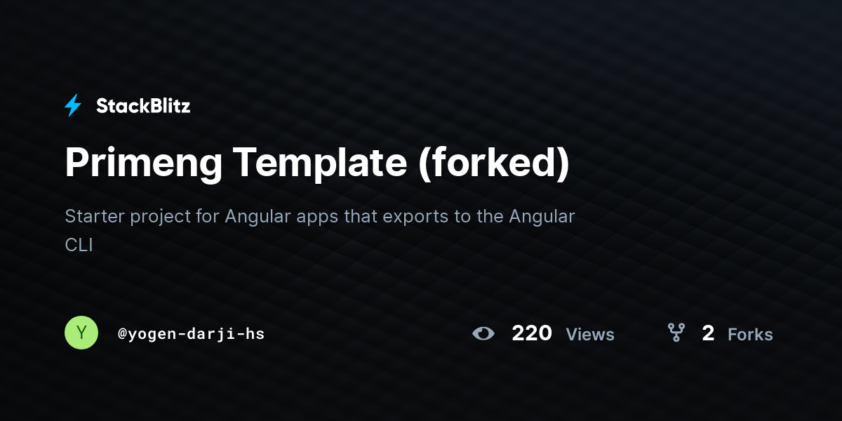 Primeng Template (forked) - StackBlitz