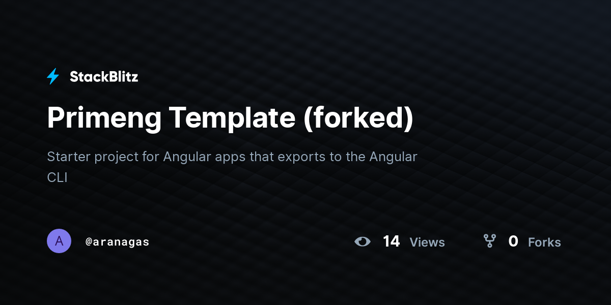 Primeng Template (forked) - StackBlitz