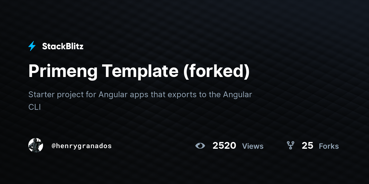 Primeng Template (forked) - StackBlitz