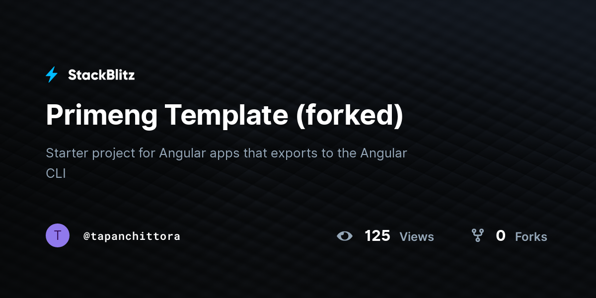 Primeng Template (forked) - StackBlitz
