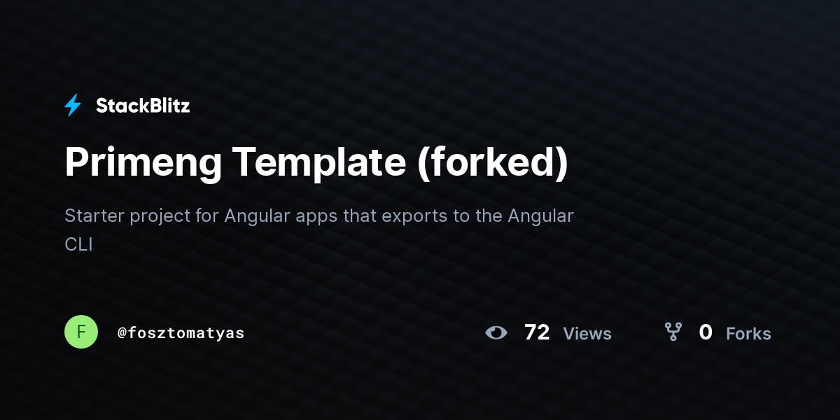 Primeng Template (forked) - StackBlitz