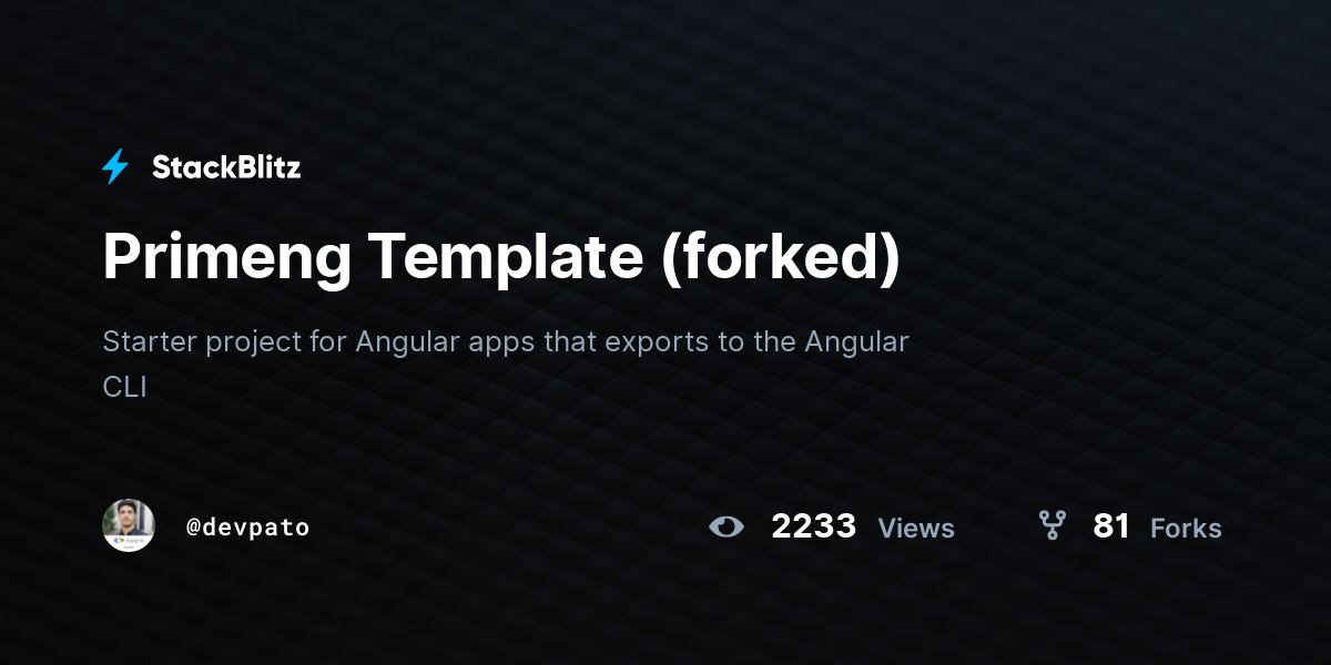 Primeng Template (forked) - StackBlitz