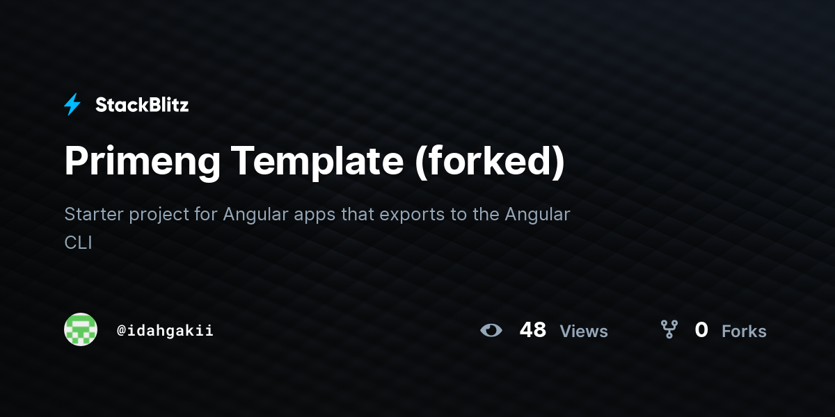 Primeng Template (forked) - StackBlitz