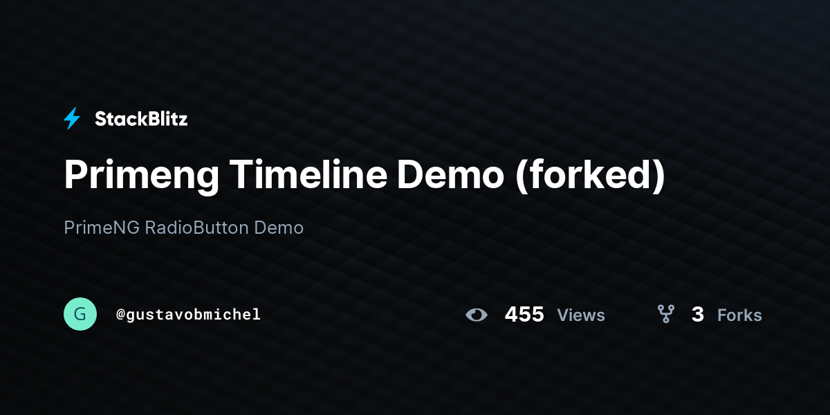 Primeng Timeline Demo (forked) - StackBlitz