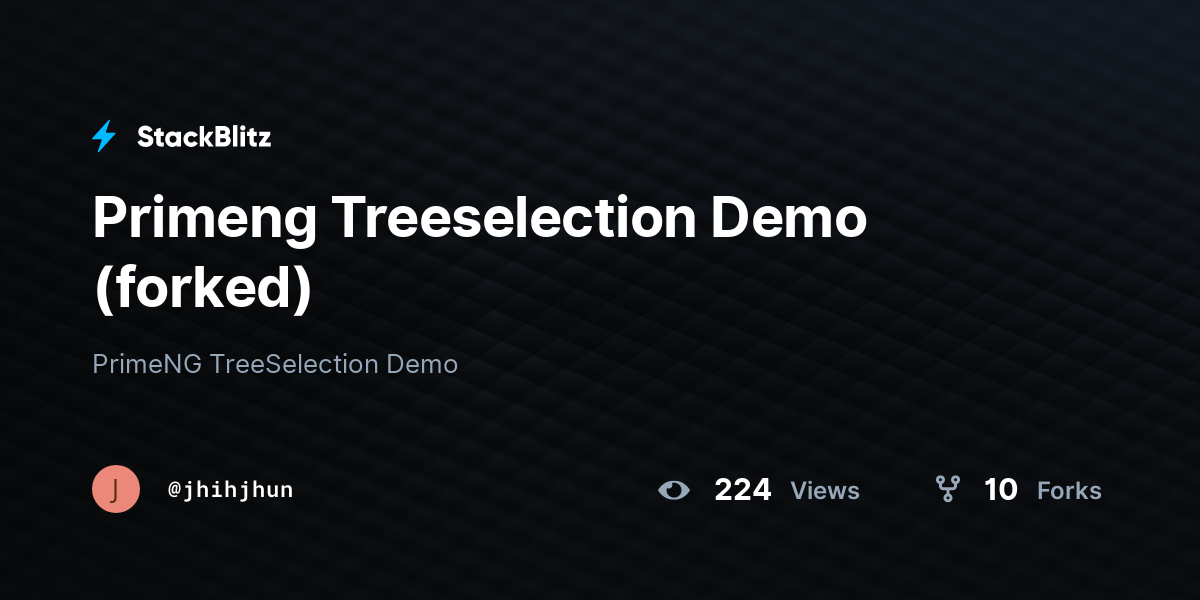 Primeng Treeselection Demo (forked) - StackBlitz
