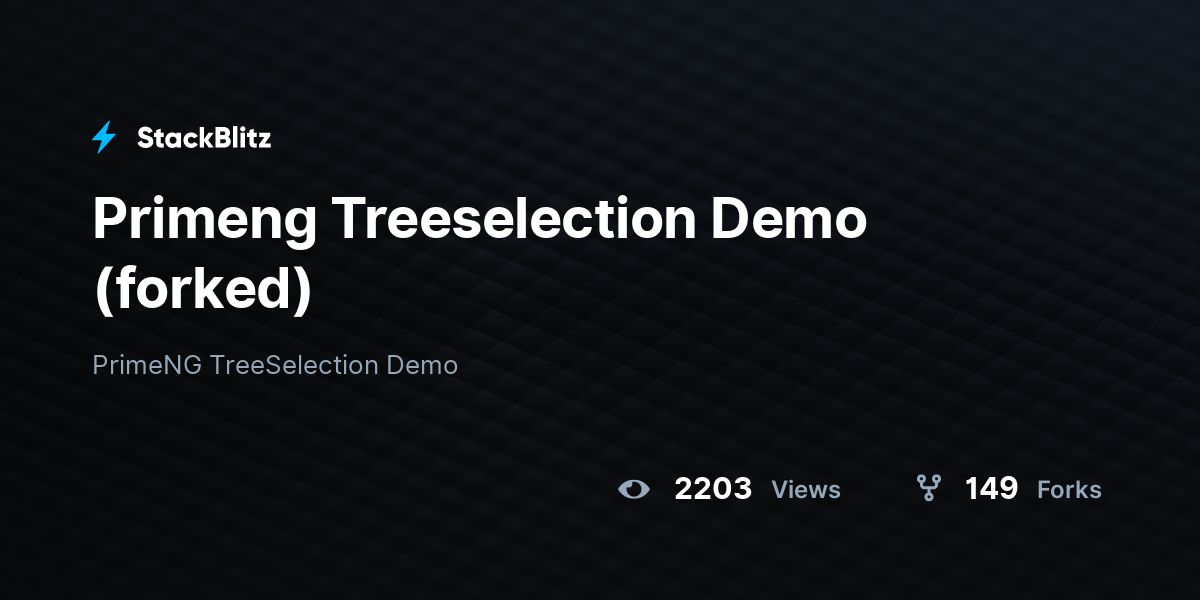Primeng Treeselection Demo (forked) - StackBlitz