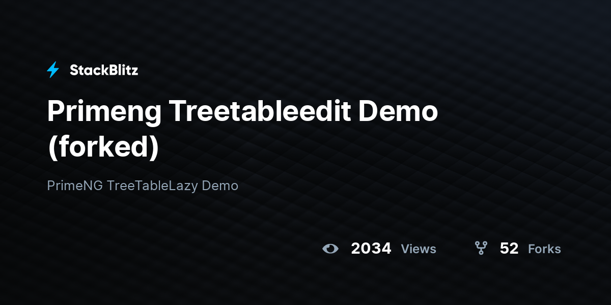 Primeng Treetableedit Demo (forked) - StackBlitz