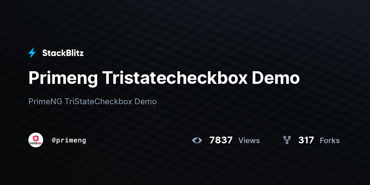 Primeng Tristatecheckbox Demo - StackBlitz