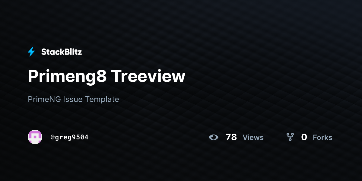 Primeng8 Treeview - StackBlitz
