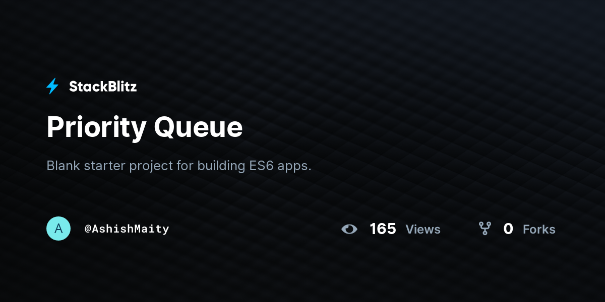 Priority Queue - StackBlitz