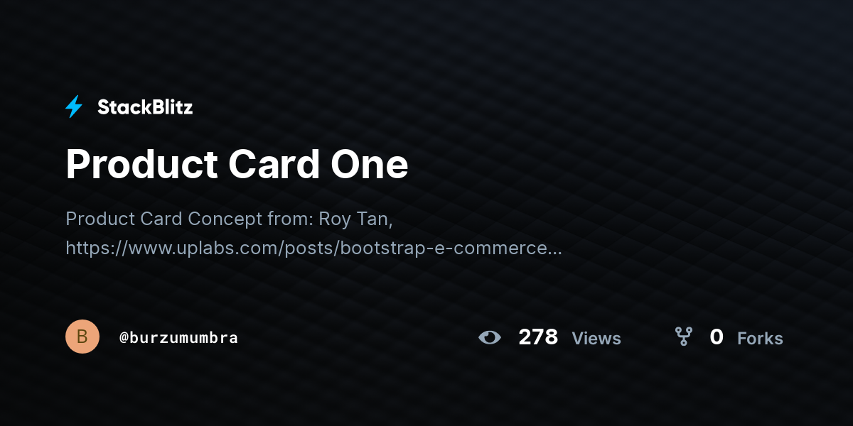 Product Card One - StackBlitz
