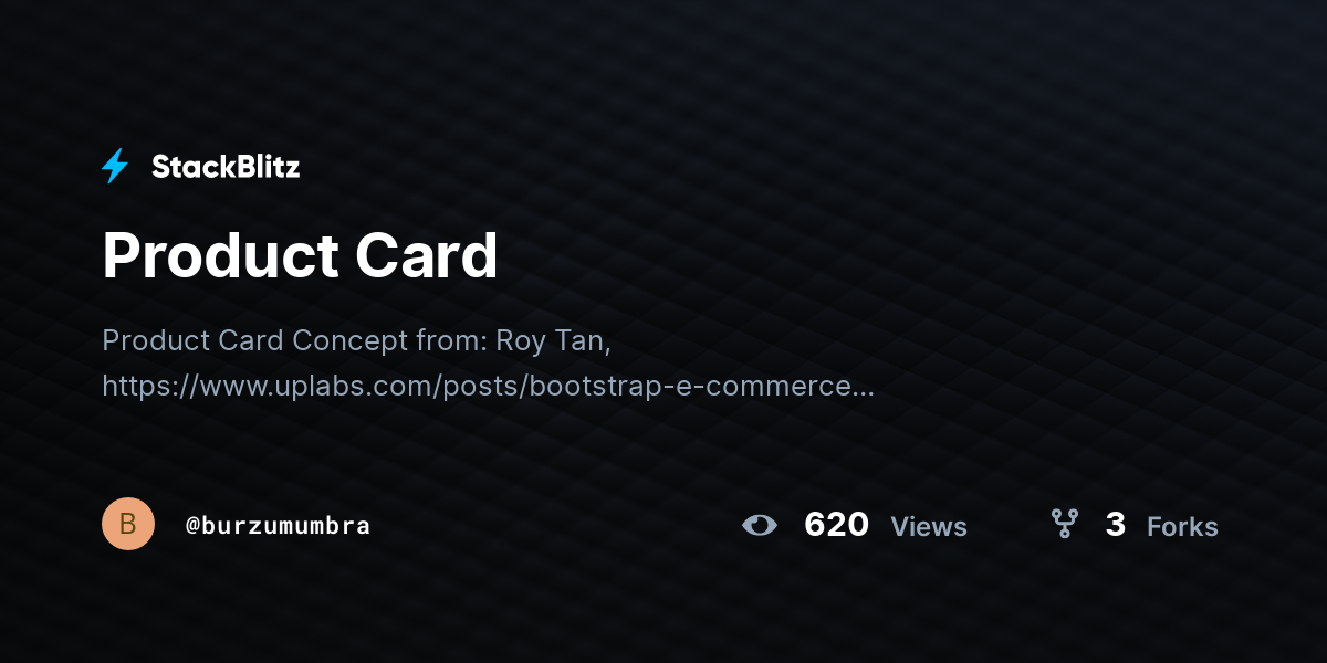 Product Card - StackBlitz