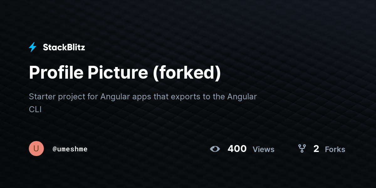 Profile Picture (forked) - StackBlitz