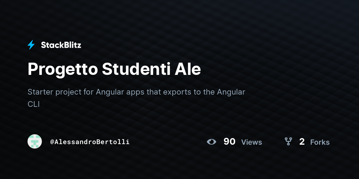 Progetto Studenti Ale - StackBlitz