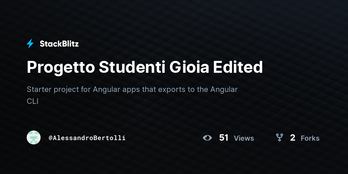 Progetto Studenti Gioia Edited - StackBlitz