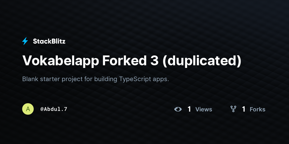 Vokabelapp Forked 3 (duplicated) - StackBlitz