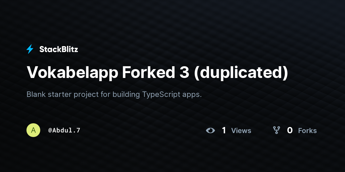 Vokabelapp Forked 3 (duplicated) - StackBlitz