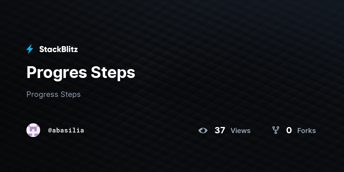Progres Steps - StackBlitz