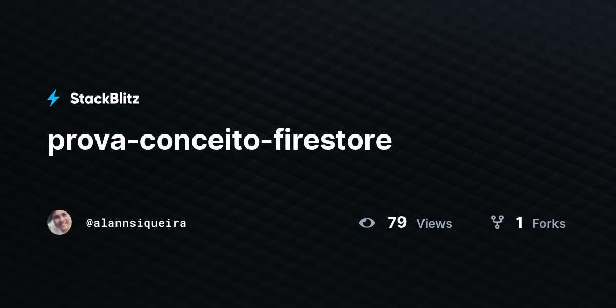 prova-conceito-firestore - StackBlitz