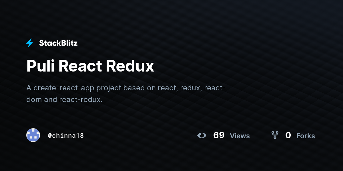 Puli React Redux - StackBlitz