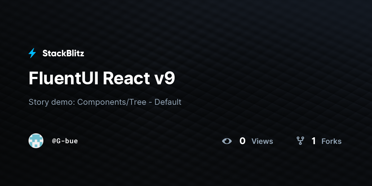 FluentUI React v9 - StackBlitz
