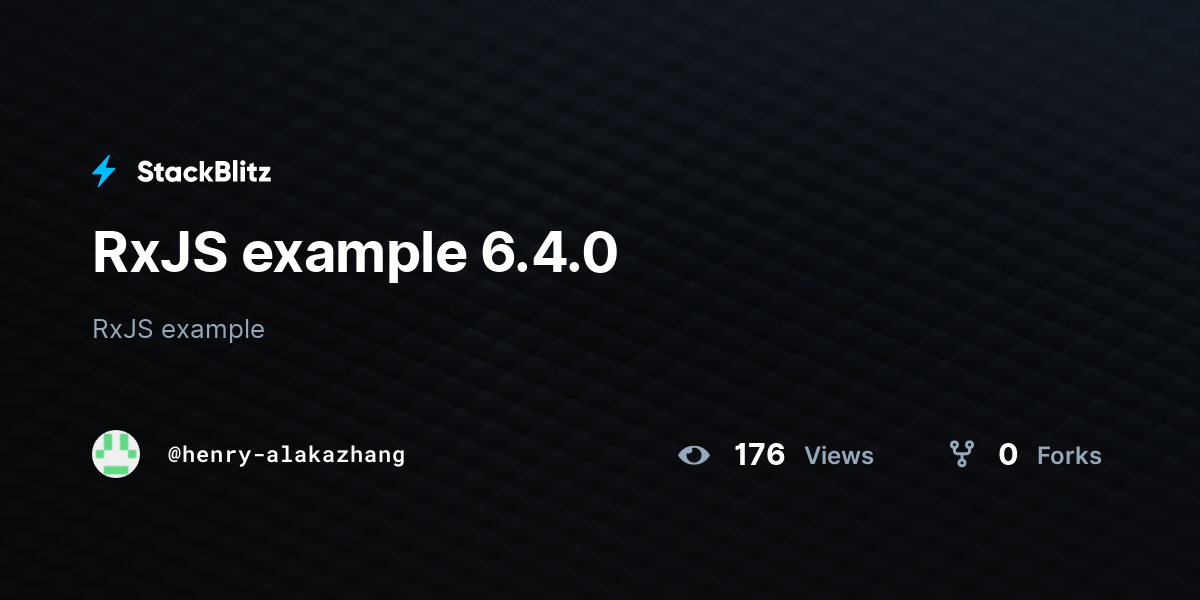 RxJS example 6.4.0 - StackBlitz