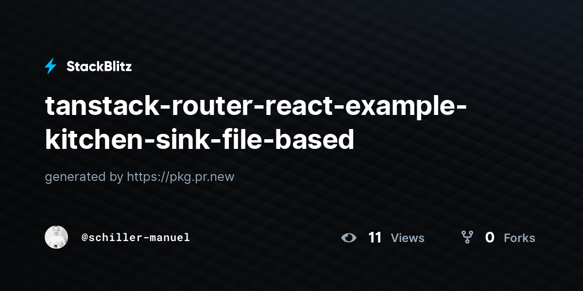 Tanstack router react example kitchen sink file based stackblitz