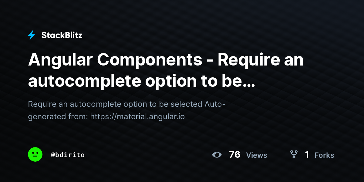 Angular Components - Require an autocomplete option to be selected ...