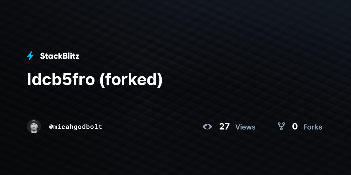 Idcb5fro (forked) - StackBlitz