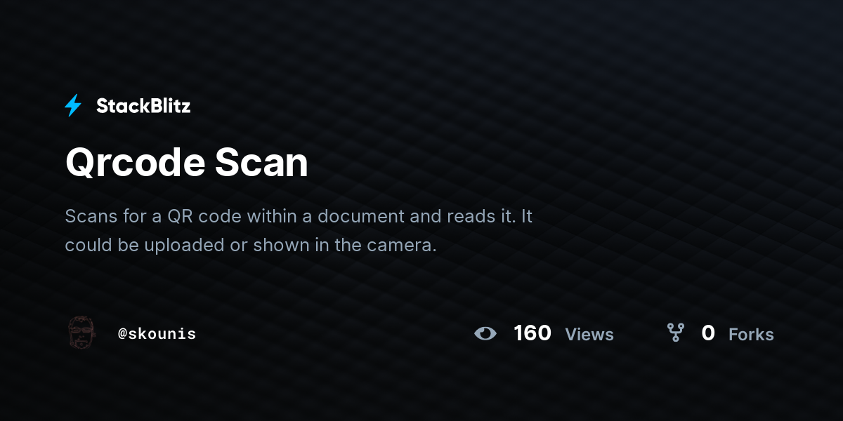 Qrcode Scan - StackBlitz