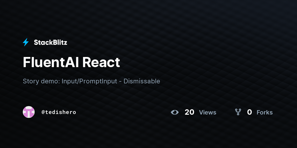 FluentAI React - StackBlitz