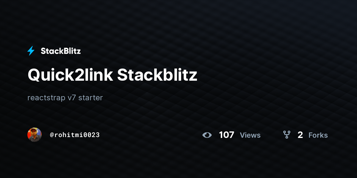 Quick2link Stackblitz - StackBlitz