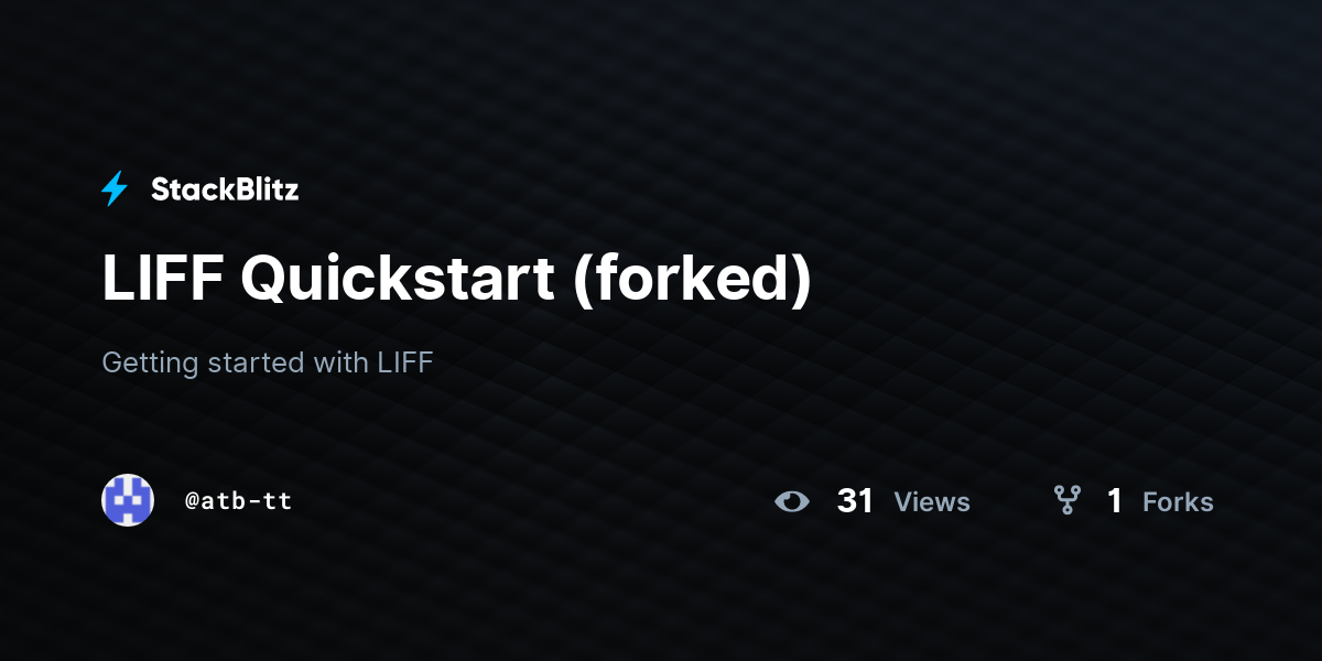 LIFF Quickstart (forked) - StackBlitz