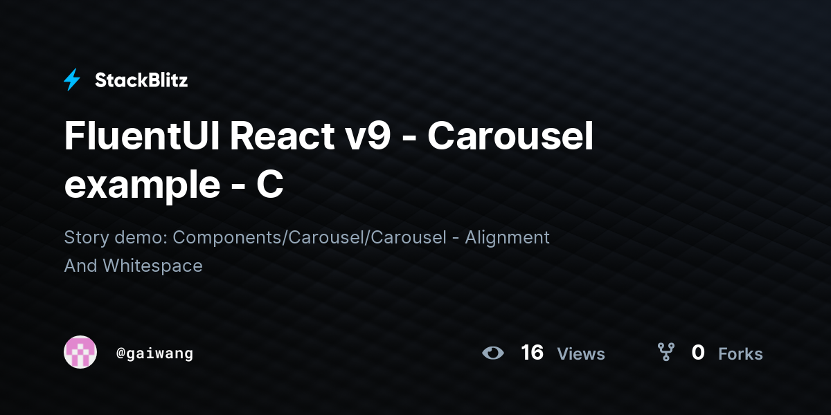 FluentUI React v9 - Carousel example - C - StackBlitz