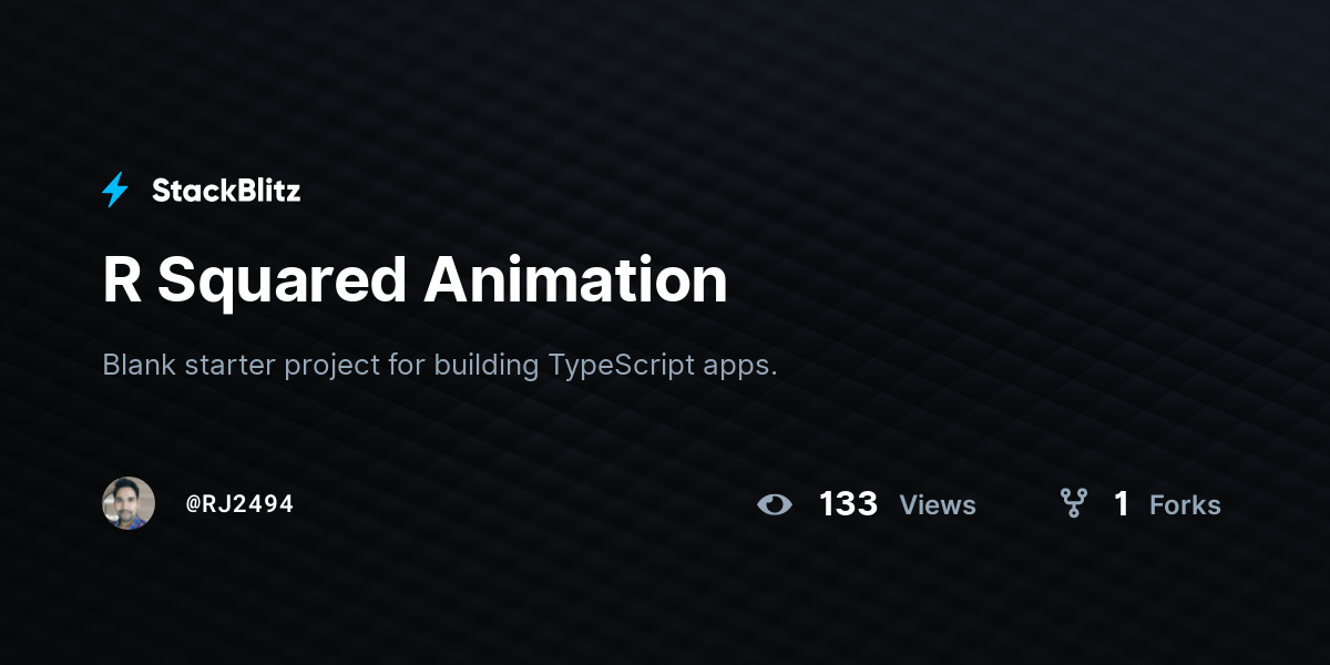 R Squared Animation - StackBlitz
