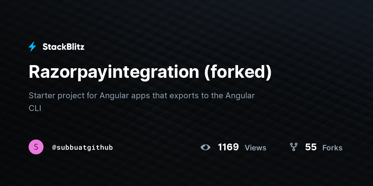 Razorpayintegration (forked) - StackBlitz
