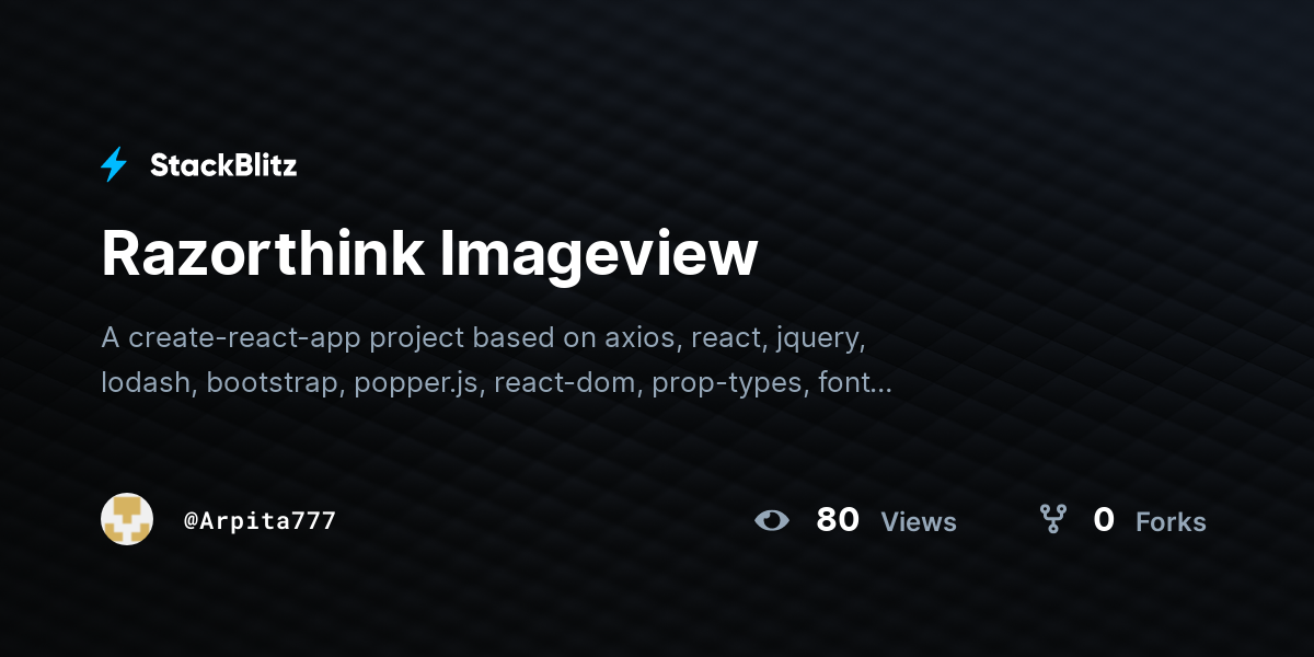 Razorthink Imageview - StackBlitz