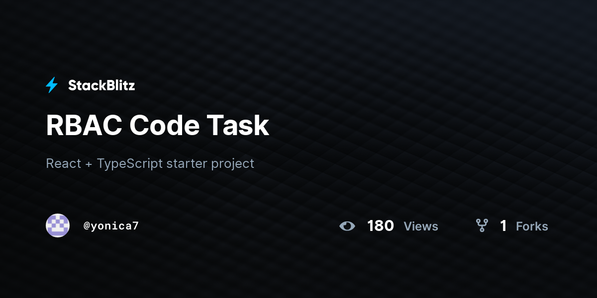 RBAC Code Task - StackBlitz