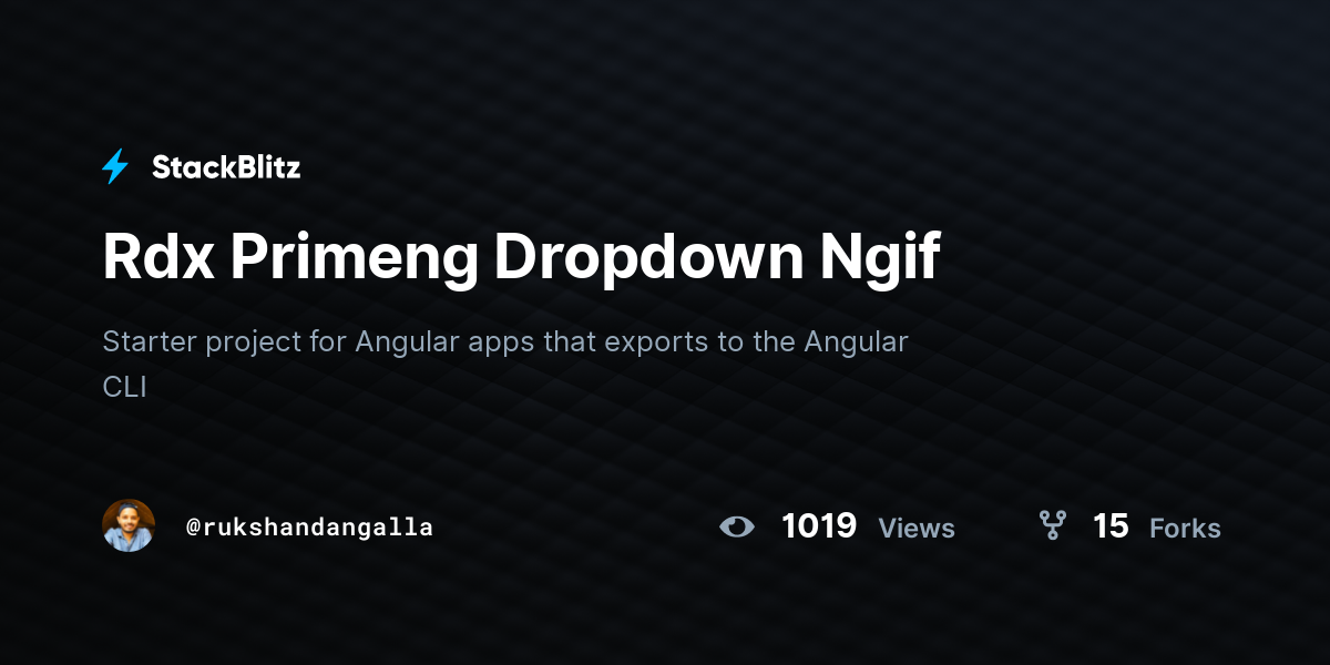 Rdx Primeng Dropdown Ngif - StackBlitz
