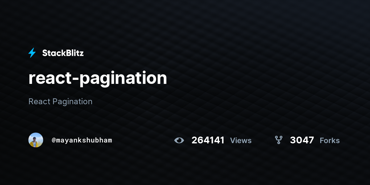 react-pagination - StackBlitz