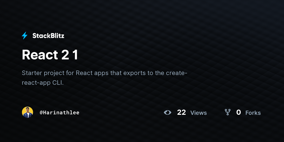 React 2 1 - StackBlitz