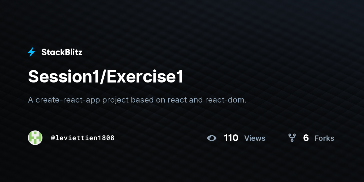 Session1 Exercise1 Stackblitz