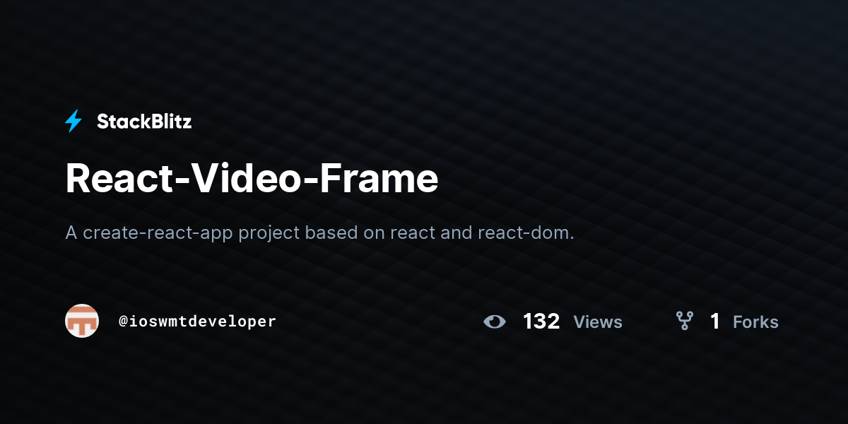 React-Video-Frame - StackBlitz