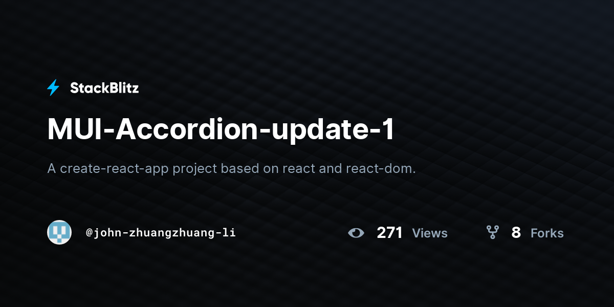 MUIAccordionupdate1 StackBlitz