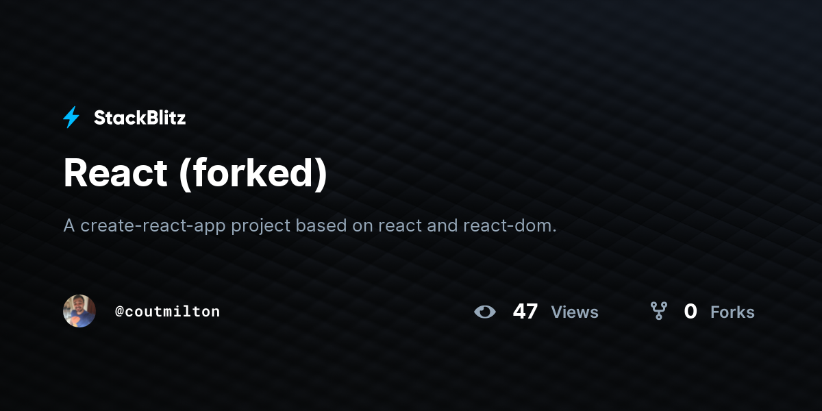react-forked-stackblitz