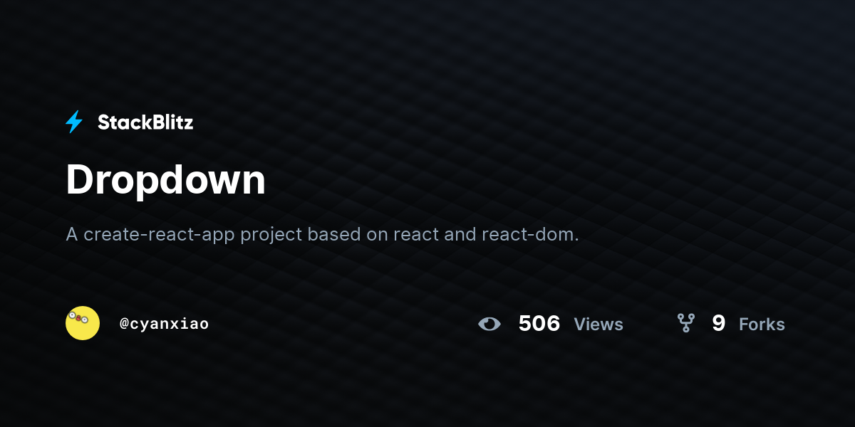 Dropdown - StackBlitz