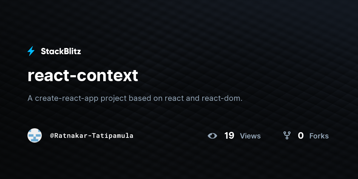 react-context - StackBlitz